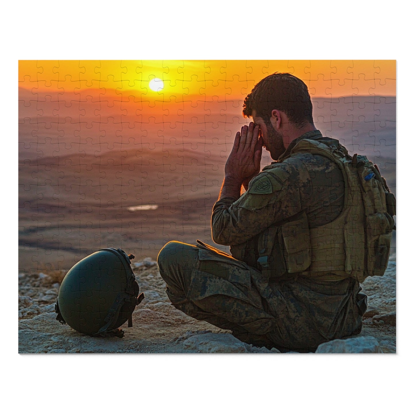 Faith and Duty: A Soldier’s Prayer in the Judean Desert Jigsaw Puzzle