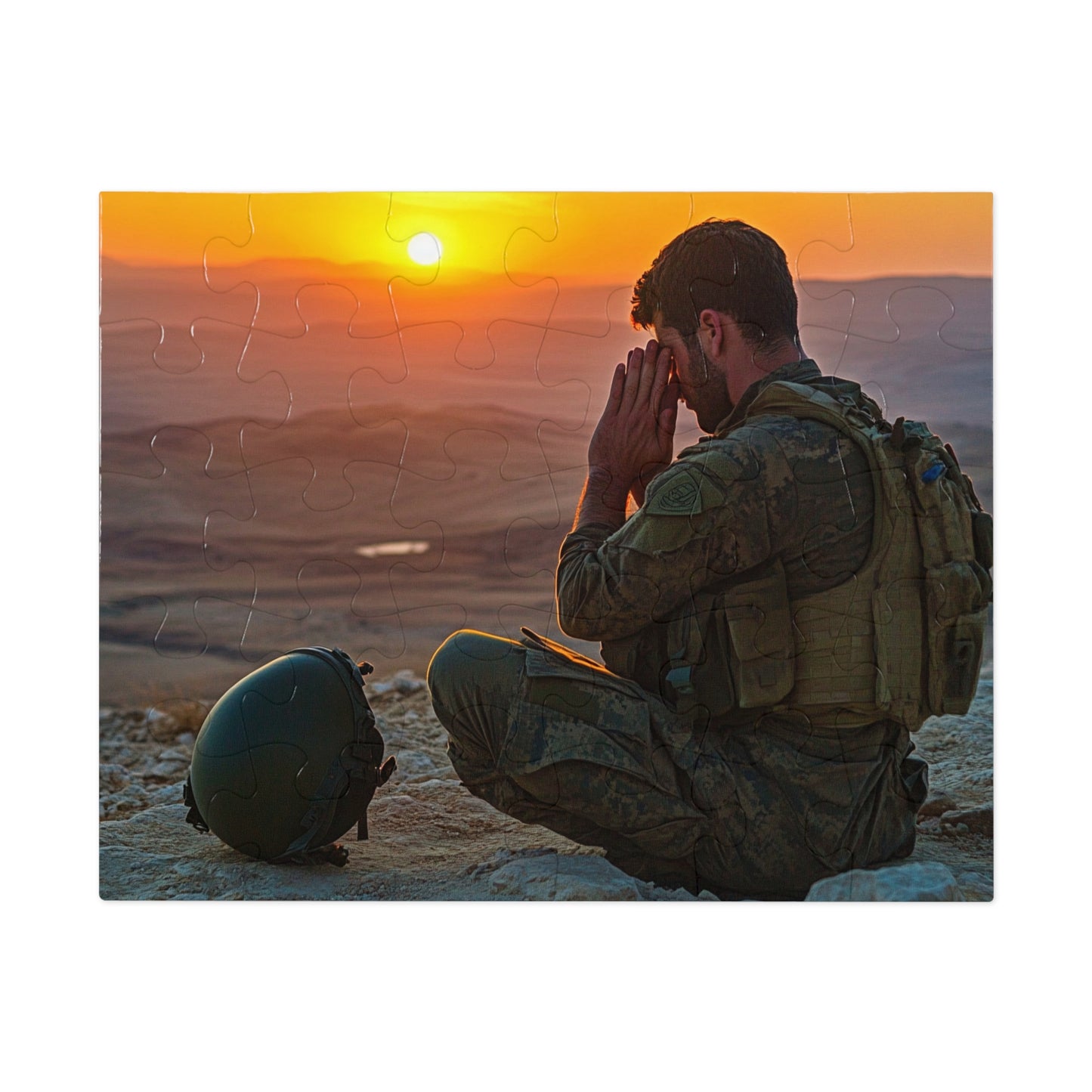 Faith and Duty: A Soldier’s Prayer in the Judean Desert Jigsaw Puzzle