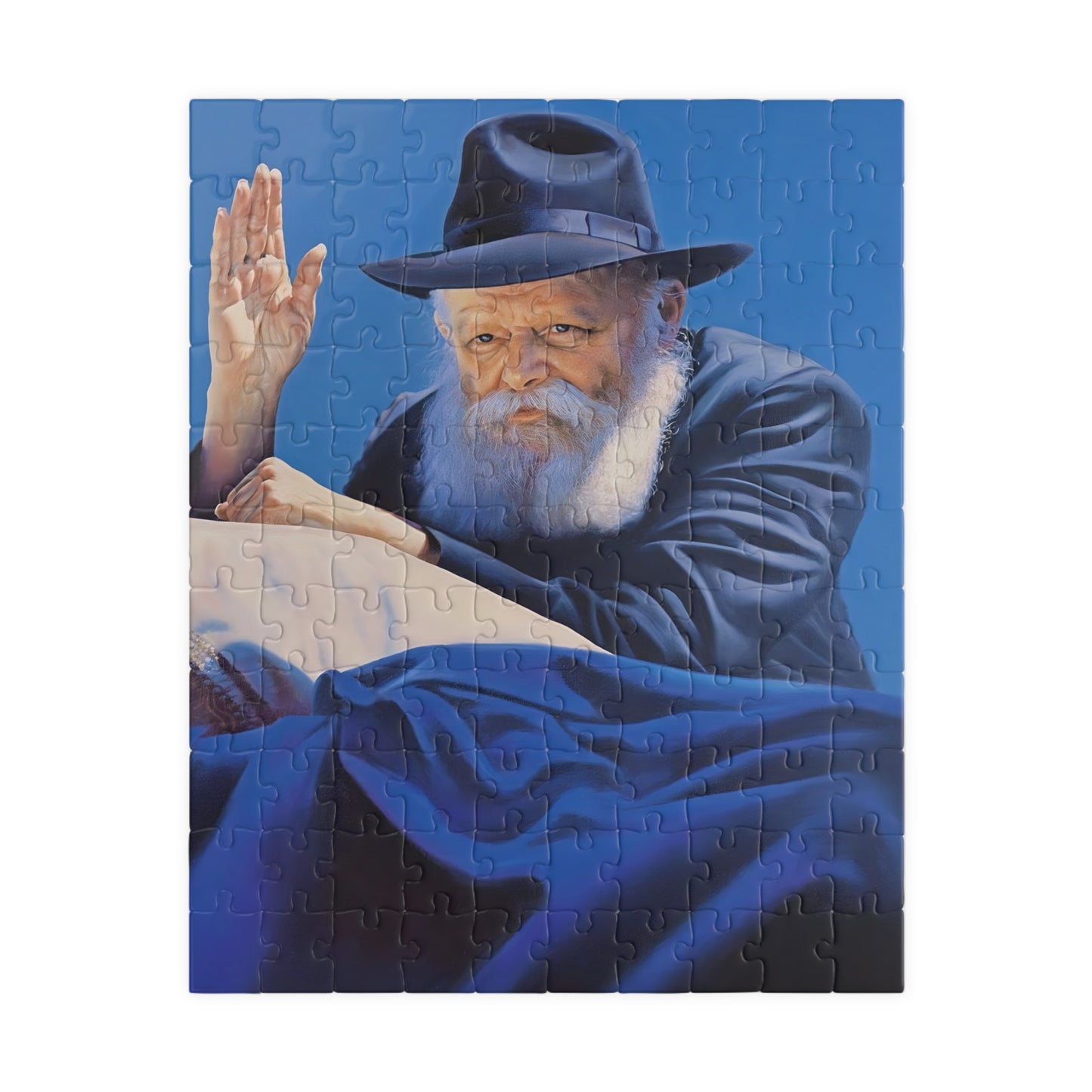 lubavitcher rebbe greeting his followers Premium Puzzle