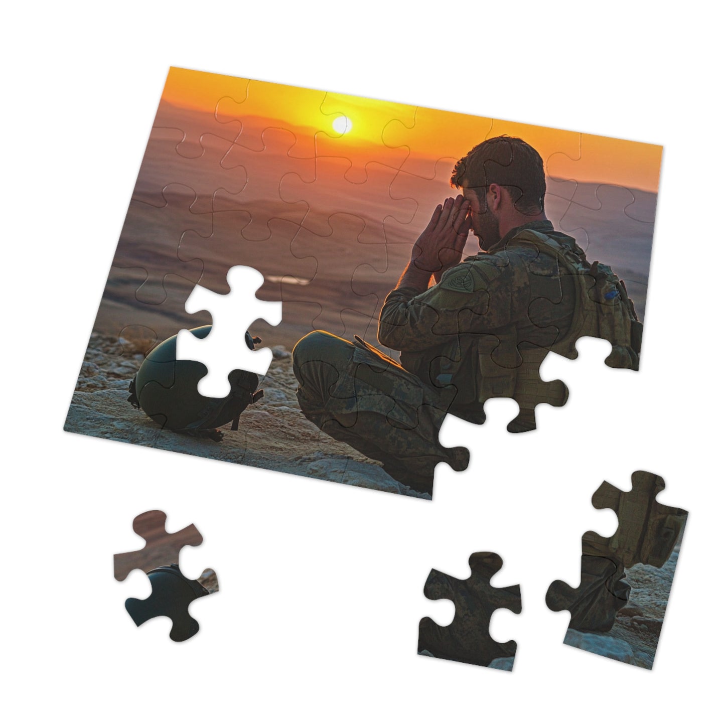 Faith and Duty: A Soldier’s Prayer in the Judean Desert Jigsaw Puzzle