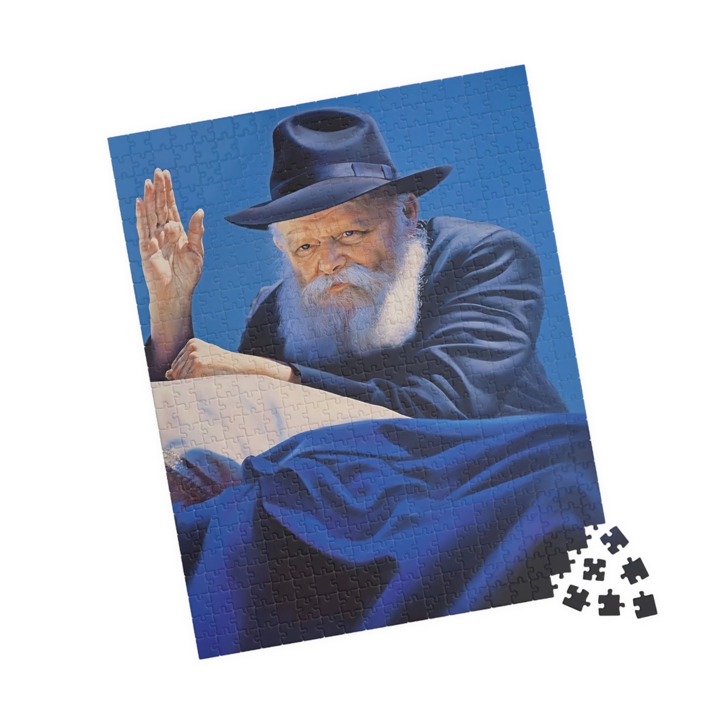 lubavitcher rebbe greeting his followers Premium Puzzle