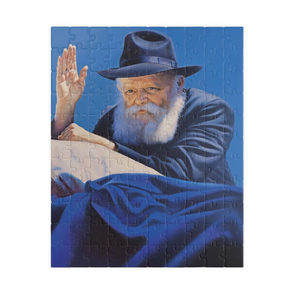 lubavitcher rebbe greeting his followers Premium Puzzle